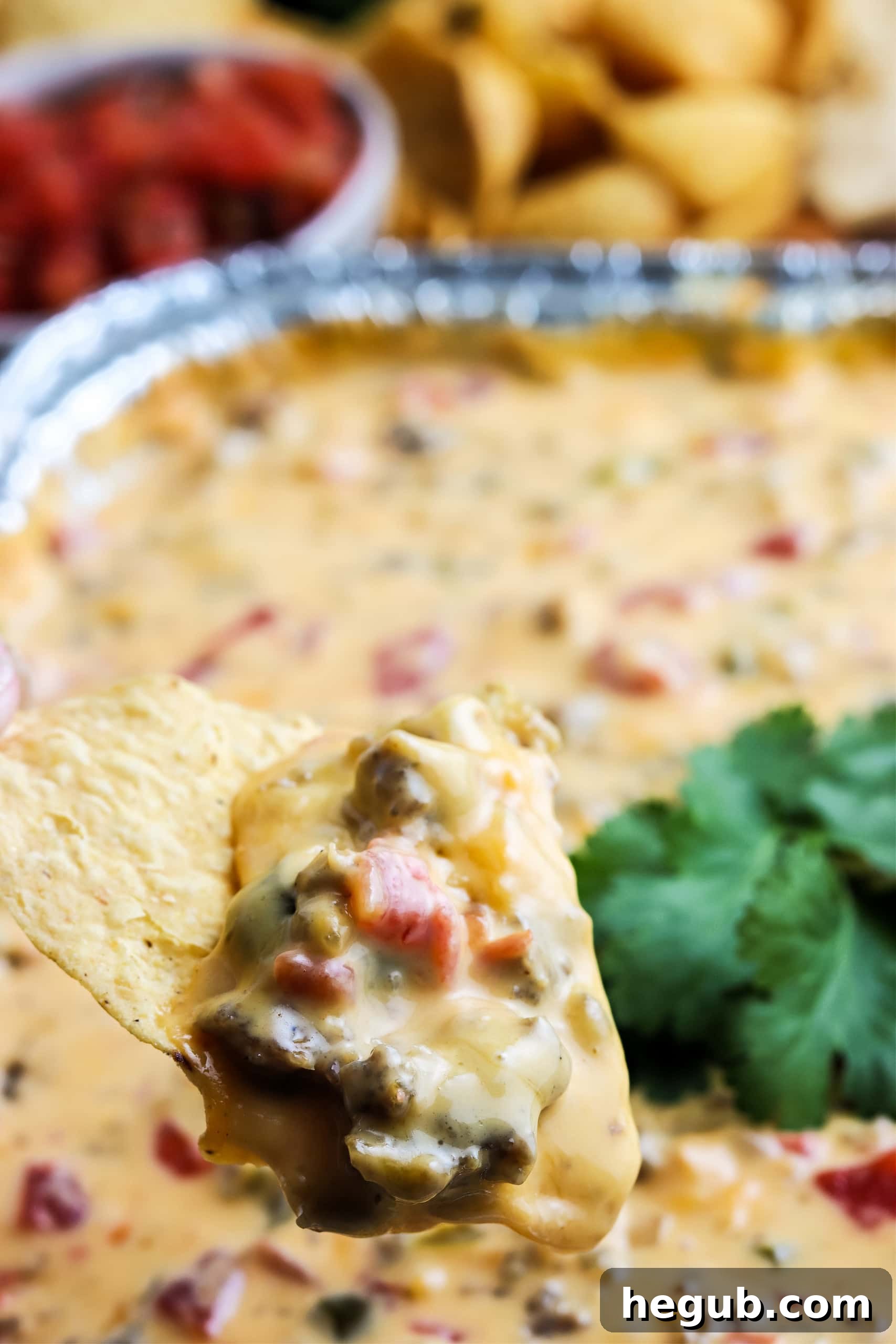 Creamy and spicy smoked queso.