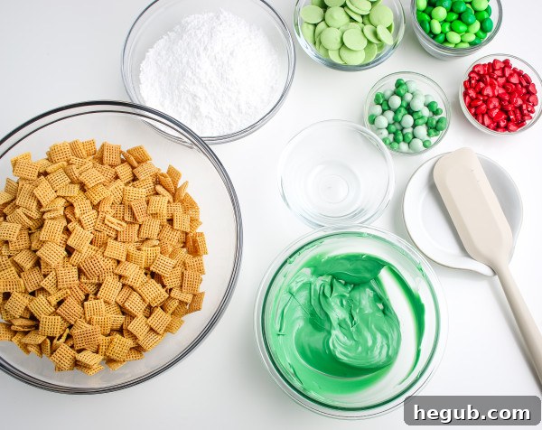 grinch snack mix ingredients