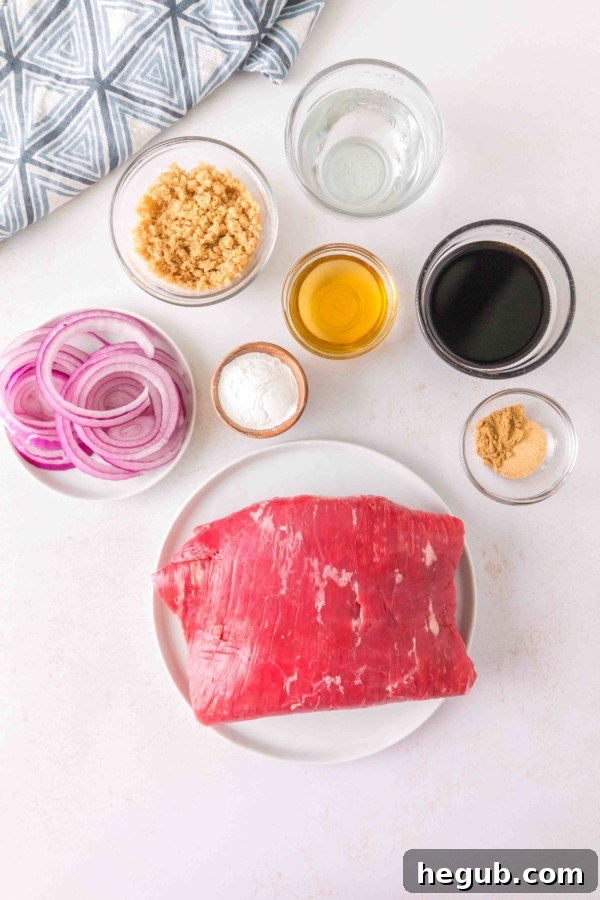 Gluten-free slow cooker beef teriyaki ingredients