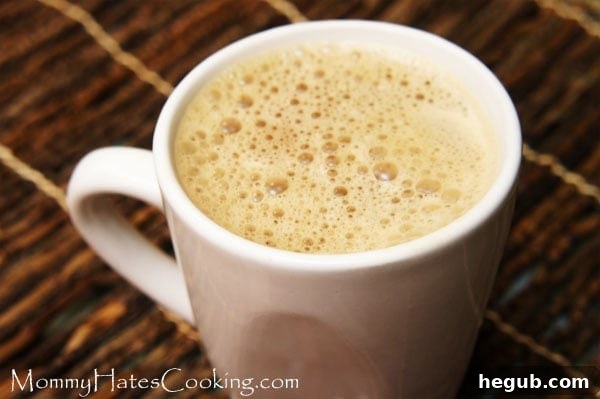 Morning's Creamy Embrace 2 A warm, inviting Café au Lait in a mug.