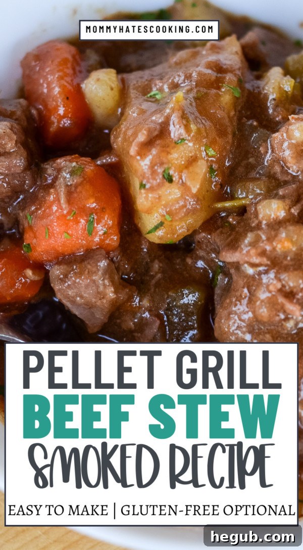 Rustic Pellet Smoked Beef Stew 12 pellet grill beef stew