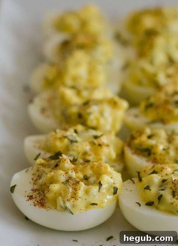 Quick Dill Pickle Deviled Eggs 2 dill pickled deviled eggs