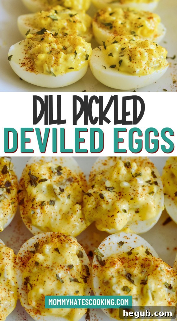 Quick Dill Pickle Deviled Eggs 8 dill pickled deviled eggs
