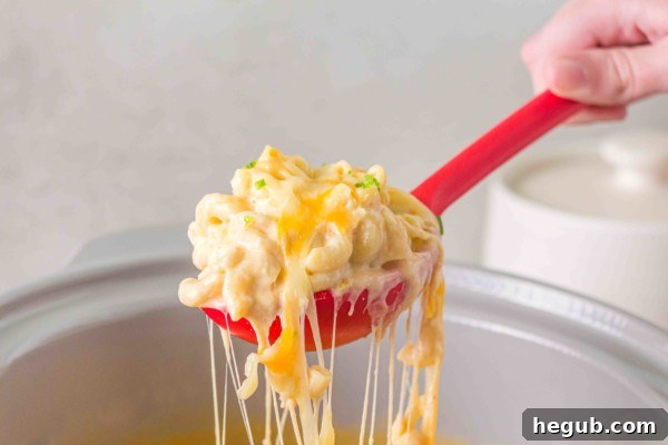 slow cooker mac and cheese with green chiles